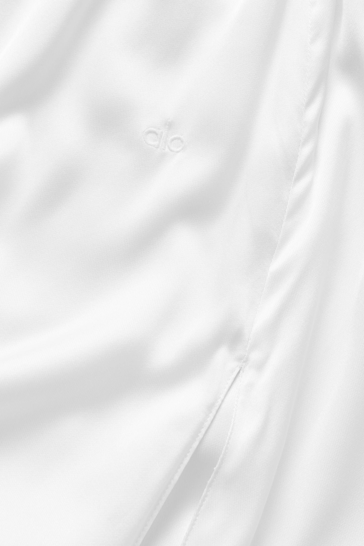 Silk Blend Low-Rise Radiance Long Skirt - White